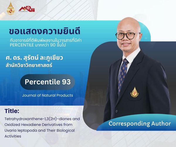 ขอแสดงความยินดี ศ.ดร.สุรัตน์ ละภูเขียว