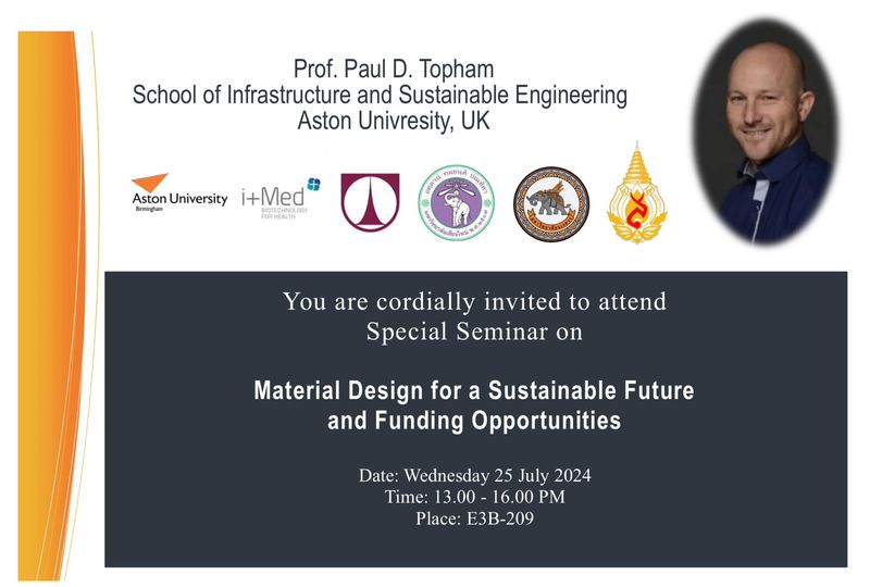 Special Seminar Presented by Prof. Paul D. Topham Aston University, UK